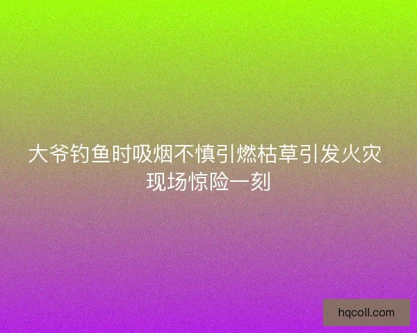 大爷钓鱼时吸烟不慎引燃枯草引发火灾 现场惊险一刻 大爷钓鱼时吸烟不慎引燃枯草引发火灾 现场惊险一刻